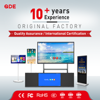 QDE 55/65/75/86/98/110 дюймов 4K сенсорный экран Интерактивная плоская панель смарт-доска для школьного образования интерактивная доска