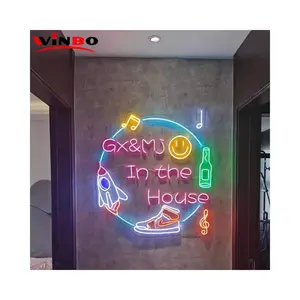 Winbo Outdoor Neon Sign Gratis Ontwerp Brieven Rgbic Led Strip 5 M Dream Kleur Neon Trouwzaal Party Muur Decor een Neon Sign