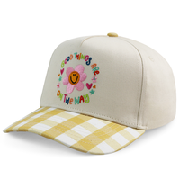 Casquette de baseball HBA54 Sweet Pastoral à 5 panneaux, broderie multicolore personnalisée, unisexe, quatre saisons, boucle simple, en coton