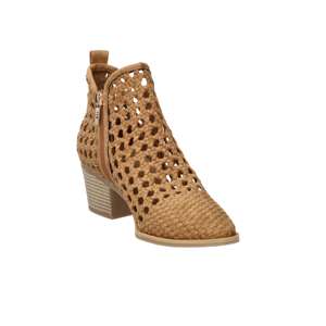 Bottines pour femme Xti 37 en cuir avec talon de 6 cm et design découpé - Product Image 4