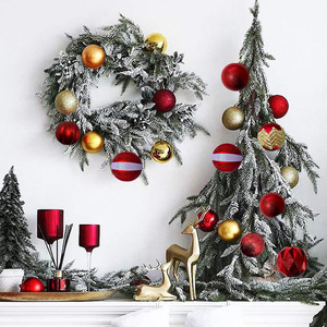 Red Christmas Balls 6 Cm Shiny Matte <b>Plastic</b> <b>Tree</b> Ornaments Set Of 27 - Product Image 4