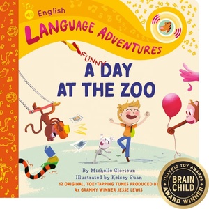 Livre sonore d'aventures linguistiques : Une journée au zoo – Jouets éducatifs pour l'apprentissage de l'anglais et livre de comptes-rendus pour enfants - Product Image 1