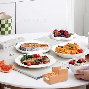 Support rectangulaire en bois massif pour rouleaux de sushi, plateau de service pour sushi roulé à la main, pour usage en cuisine - Product Image 3