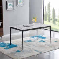 Table à manger moderne de luxe, ensemble de table à manger avec 6 chaises