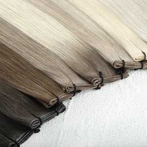 LeShine en popüler rus çift çizilmiş bakire remy saç İnsan saç remy uzantıları genius atkı