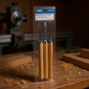 Ensemble de gouges à bois Fervi pour tours à bois, outils de tournage 3 pièces - Product Image 3