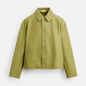 Personalizado de imitación de cuero cuadrado auténtico Tipo de chaqueta de los hombres con cremallera chaqueta al por mayor de béisbol Varsity Casual chaqueta de bombardero de los hombres - Product Image 4