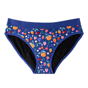 Menstruation Washable Sanitary Napkin Free Teen Girls' Cute Printed 4 <strong>Layers</strong> High Absorption <strong>Mid</strong> Rise Period Underwear Panties - Product Image 6
