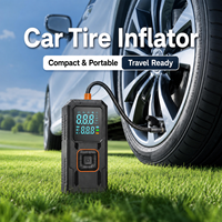 Portable Wireless Electric Car Air Pump Rechargeable 4500mAh ABS Digital Tire Inflator Pressure Monitor 150PSI Emergency Light
