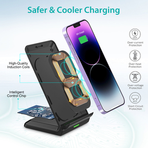 Support de <span class=keywords><strong>chargeur</strong></span> sans fil universel 10W support de téléphone de bureau <span class=keywords><strong>chargeur</strong></span> sans fil Pad <span class=keywords><strong>QI</strong></span> support de charge sans fil rapide pour <span class=keywords><strong>Iphone</strong></span> - Product Image 2