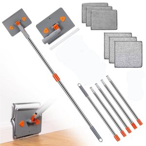 Outil de nettoyage de plinthes Nettoyeur de murs Vadrouille avec poignée extensible Nettoyeur de murs pour plinthes Nettoyeur de vitres de murs de plafond - Product Image 1