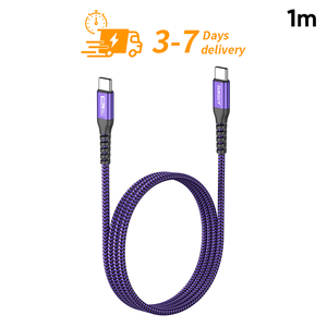 Hot Sale SUNGUY 1m Nylon Braided CE Certified USB C Cable 60W Fast <b>Charging</b> Data Cable Custom USB Cable - Product Image 1