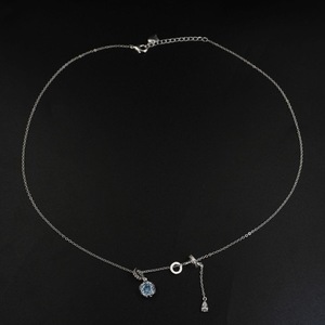 Collier à double pendentif en forme de cœur en cristal, en argent pur S925, de haute qualité, polyvalent, style japonais, avec des diamants étincelants comme de la glace - Product Image 4
