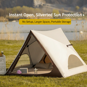 Tente <span class=keywords><strong>de</strong></span> plage triangulaire compacte et portable pour le camping en plein air, pour 2 personnes, entièrement automatique, ouverture rapide, protection solaire - Product Image 2