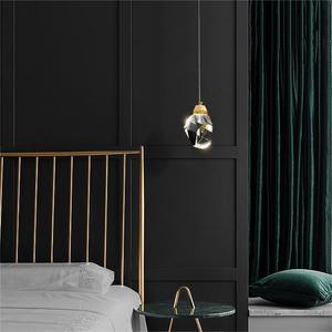 Lámpara Colgante Moderna Minimalista de Cobre, Nueva Lámpara de Araña de Cristal de Lujo Nórdico para Dormitorio, Comedor, Entrada, Salón de Uñas - Product Image 3