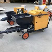 Machine à projeter du mortier à sable grossier à haute efficacité, pulvérisateur électrique de ciment et de plâtre pour la construction de murs intérieurs et extérieurs
