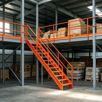 Mezzanine industrielle en acier pour optimiser l'espace de stockage, mezzanine à charpente pour centres logistiques, plateforme multi-niveaux