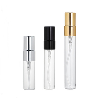 Flacon vaporisateur de parfum portable 10 ml, rechargeable, format voyage, en métal, avec col en verre
