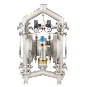 Bomba de Diafragma de Doble Aro, Operada por Aire, de Acero Inoxidable, para Transferencia de <span class=keywords><strong>Polvo</strong></span> Seco, Bomba de Membrana Industrial Mecánica - Product Image 1