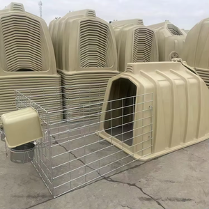 Nichoir en plastique résistant aux UV, au vent et à la pluie pour veaux nouveau-nés, abri extérieur pour veaux avec mangeoire en acier inoxydable - Product Image 5