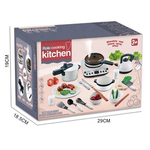<span class=keywords><strong>Petit</strong></span> chef, <span class=keywords><strong>kit</strong></span> de cuisine <span class=keywords><strong>pour</strong></span> enfants, 29 pièces, jouet de cuisine avec cuisinière à induction à pulvérisation, ensemble de jeu de cuisine - Product Image 1