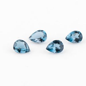 Yashee - Topacio azul de Londres natural, corte de pera, 4 x 3 mm, piedra preciosa suelta para la fabricación de joyas - Product Image 5