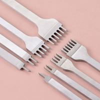 Vente en gros directe usine : Poinçon à diamant en acier blanc pour cuir, 3 4 5 6 mm, à espacement complet, pour travaux de couture artisanale du cuir