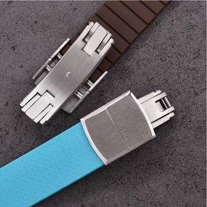 JUELONG CTS高級ステンレスダブル折りたたみ留め金<span class=keywords><strong>16mm</strong></span> 18mm FKMゴム時計バンドDepro-yantクラスプ - Product Image 6