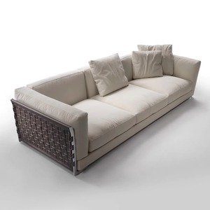Sofá Flexform Tejido, Diseño Italiano Minimalista, Tapicería de Tela Cestone, Línea Recta, Un Asiento, Desmontable y Lavable, para Sala de Estar - Product Image 2