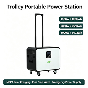 Générateur solaire portable sur chariot 2000W/3000W 2560/3072Wh avec batterie au lithium, onde sinusoïdale pure, contrôleur MPPT et lampe torche - Product Image 2