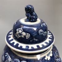 Jingdezhen Rétro Antique Comme Style Bleu et Blanc Porcelaine Lion Danse Céramique Couvert Gingembre Pot Chine Ming Style Vase