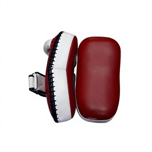 Almohadilla de Cuero Just Fitness Gears para Muay Thai y Kickboxing, con Cierre, Diseño Rojo y Blanco, Personalizable, Antideslizante - Product Image 1