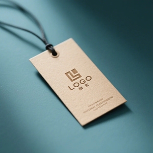 Etiquetas Personalizadas para Ropa, Varias Formas Disponibles, Papel Kraft Ecológico con Orificio para Logotipo de Marca de Ropa - Product Image 1