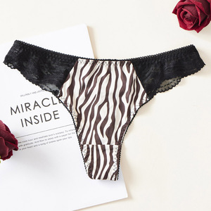 Lingerie en dentelle pour femmes, culotte à imprimé léopard, bikini <span class=keywords><strong>sexy</strong></span>, respirant, logo à la taille, sous-vêtements transparents en maille, confort, sous-vêtements érotiques - Product Image 5