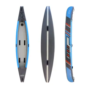 Dropstitch-Kayackboot aufblasbares DWF-Kayack 420 cm Dropstich-Tandem blaues Touring-Kanoe-Boot für 2 Personen