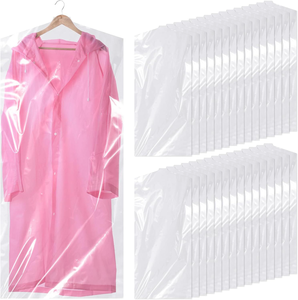 Sac à poussière jetable pour vêtements de nettoyage à sec <span class=keywords><strong>Housse</strong></span> en tissu suspendue <span class=keywords><strong>Housse</strong></span> transparente pour vêtements PE - Product Image 4