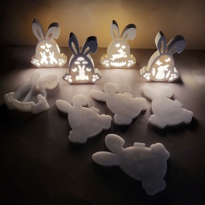 แม่พิมพ์ซิลิโคนสำหรับจัดเก็บเค้กรูปทรงกระต่าย3D ทำด้วยมือเป็นมิตรกับสิ่งแวดล้อม S1303พีซี - Product Image 2