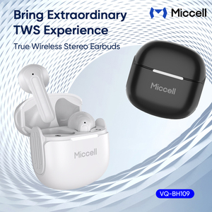 Écouteurs sans fil Miccell Bluetooth 5.4 avec suppression du bruit, oreillettes TWS avec micro pour appels, contrôle tactile - Product Image 2
