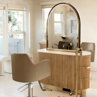 Ensemble complet de mobilier de salon rose et or, articles de salon, chaise de maquillage, chaise de coiffure