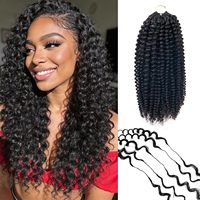 Extensions de cheveux humains bouclés afro crépus style bohème, pré-séparées, réutilisables, en gros d'usine, pour tresses au crochet