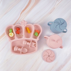 Bol Escargot + Couverts Spirale + Sac Anti-<span class=keywords><strong>Bave</strong></span> + Assiette Couronne + Gobelet à Paille 2-en-1, Ensemble Boîte à Lunch pour Enfants - Product Image 5
