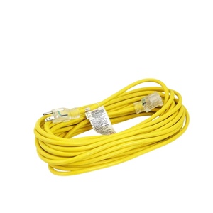<span class=keywords><strong>สาย</strong></span><span class=keywords><strong>ไฟ</strong></span>ต่อพ่วงแบบหนาพิเศษ สีเหลือง Nema SJTW ปลั๊ก 3 ขา พร้อมสายดิน ปลอดภัย ยาว 25 ฟุต พร้อมไฟแสดงสถานะ สำหรับใช้งานกลางแจ้ง ได้รับการรับรองมาตรฐาน ETL - Product Image 1