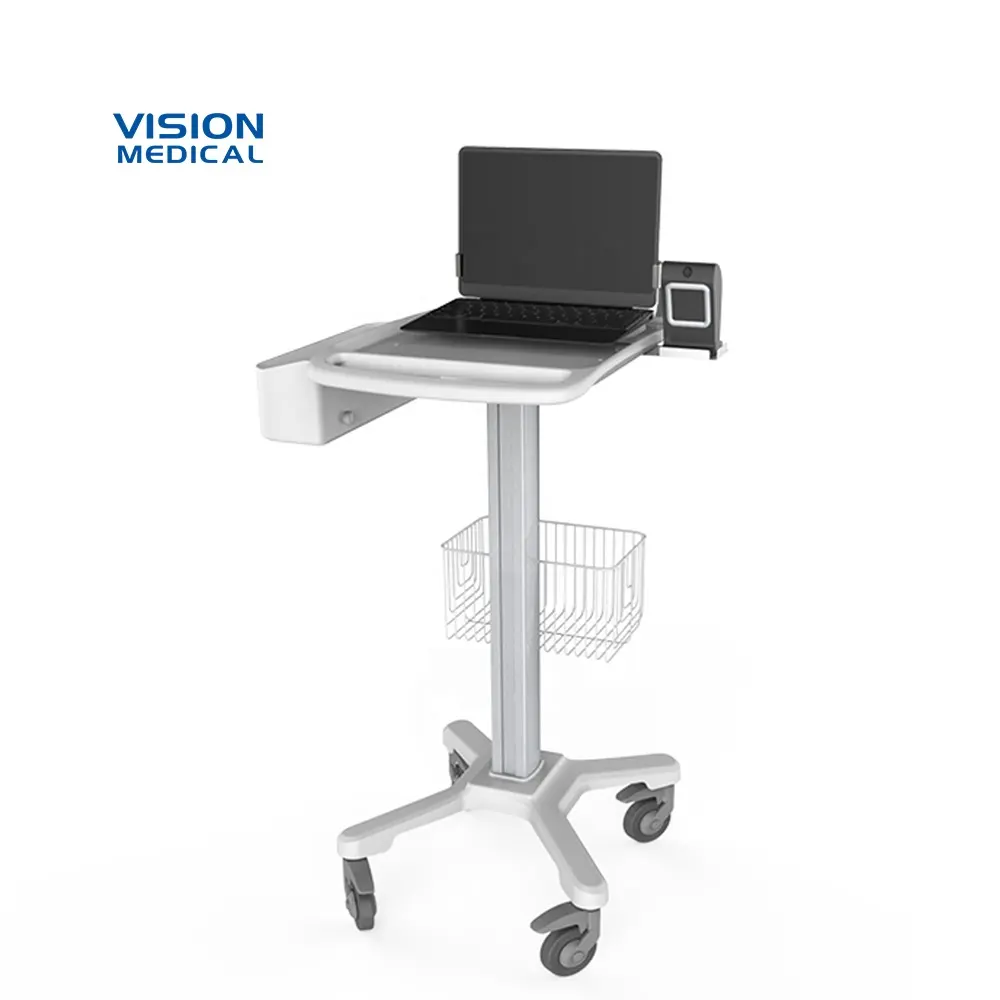 אק"ג נייד מחשב נייד רפואי מכשיר נייד תחנת עבודה מחשב עגלת חולים אולטראסאונד צג stand גלגל