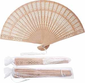 Abanico Plegable de Madera Ecológico Personalizado, Clásico, Tallado en Bambú, para Bodas, Cumpleaños, Fiestas, Decoración Pintada para Bebés, Manualidades - Product Image 1