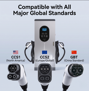 Chargeur rapide DC 40 kW certifié TUV CE FCC, sur pied, CCS1 CCS2 GBT, simple ou double pistolet, station de recharge intelligente OCPP 1.6J avec application - Product Image 1