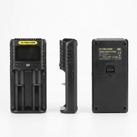 Chargeur de batterie rapide Intelligent USB Nite core UMS2 à double fente pour Li-Ion/Ni-MH/ni-cd/IMR 16340 14500 18650, etc.