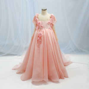 Le ragazze del fiore di Organza vestono le ragazze abiti da ballo eleganti di lusso <span class=keywords><strong>abito</strong></span> da ballo Applique abiti da principessa <span class=keywords><strong>per</strong></span> bambini compleanno anno nuovo regalo - Product Image 6