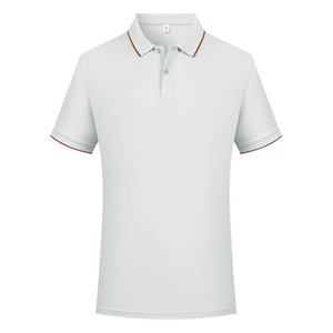 Men's Polyester <b>Polo</b> Shirt 210G Summer Thin Knitted Anti-shrink Short Sleeve With Label And Tags - Product Image 2