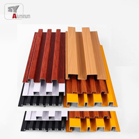 Panel Dinding Eksterior Rumah Seri 6000,  Berbahan Aluminium Motif Kayu,  Pelapis Dinding Berbilah,  Plat Dinding Besar, Panel Dinding Metal 3D Beralur,  Dapat Dibengkokkan