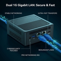 Komputer Mini Laris Manis 2*USB 3.0 Mini PC CPU Generasi ke-12 N95 N100 N300 N305 8Gb DDR4 256GB M.2 SSD 4K Linux OS MINI PC